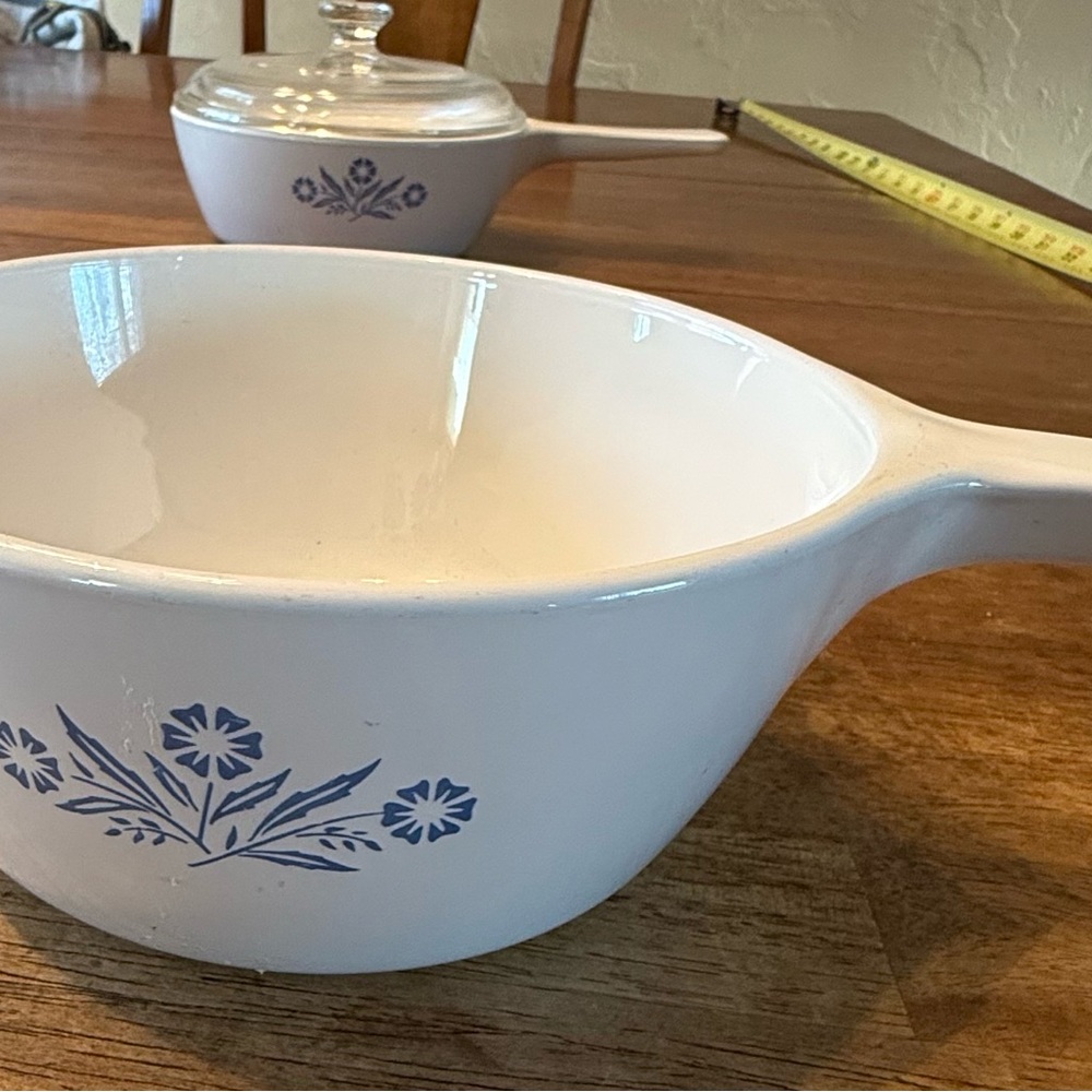 Lot Of 3 Corning Ware Blue Cornflower Stove Tops All With Match Lids - Picture 6 of 13
